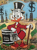 Scrooge Mcduck Oil Well Striking Cash Unique 2015 24x24 Original Painting by MiMo - 0 Scrooge Mcduck Oil Well Striking Cash Unique 2015 24x24 Original Painting by MiMo - 0