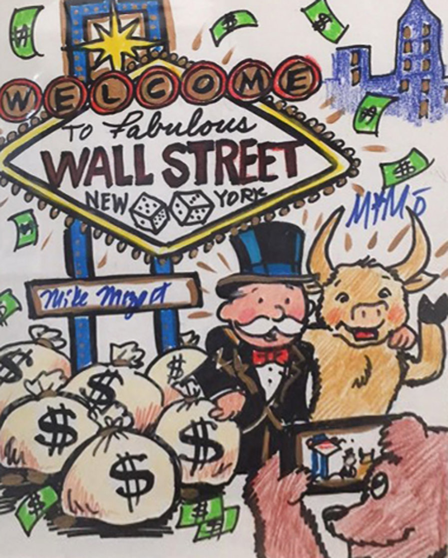 Wall Street New York 2015 12x15 Works on Paper (not prints) by  MiMo