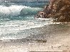 Untitled California Seascape 1960 24x44  Huge Original Painting by Rosemary Miner - 2