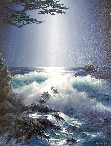 Mantle of Moonlight 36x30 Original Painting - Rosemary Miner
