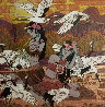 Golden Fortunes 2005  47x47 - Huge Original Painting by Zu Ming Ho - 0