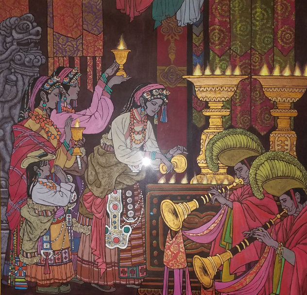 Magical Theatre 2006 50x49 Huge Original Painting by Zu Ming Ho