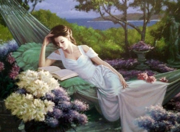 Quiet Bay Afternoon 1980 40x50 Original Painting - Zu Ming Ho Quiet Bay Afternoon 1980 40x50 Original Painting - Zu Ming Ho