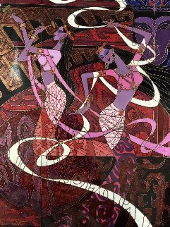 Imperial Red 1990 54x44 Original Painting - Zu Ming Ho Imperial Red 1990 54x44 Original Painting - Zu Ming Ho