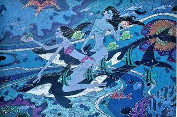 Dolphins and Friends 2009 Limited Edition Print - Zu Ming Ho Dolphins and Friends 2009 Limited Edition Print - Zu Ming Ho