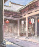 Untitled (Courtyard) 19x15 Original Painting by Zu Ming Ho - 0