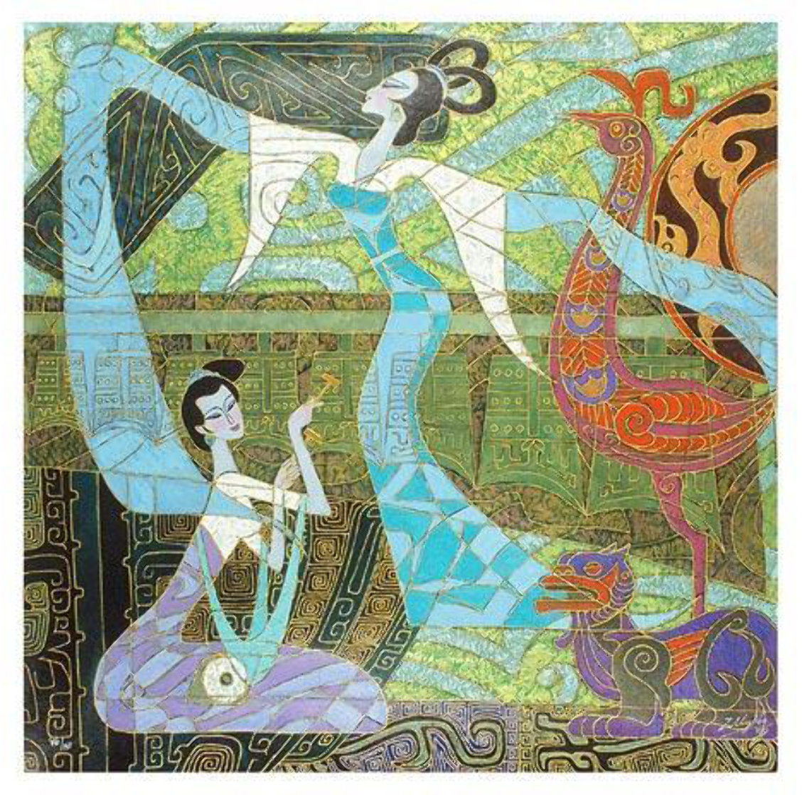 Imperial Ladies Suite of 2 Lithographs Limited Edition Print by Zu Ming Ho Imperial Ladies Suite of 2 Lithographs Limited Edition Print by Zu Ming Ho