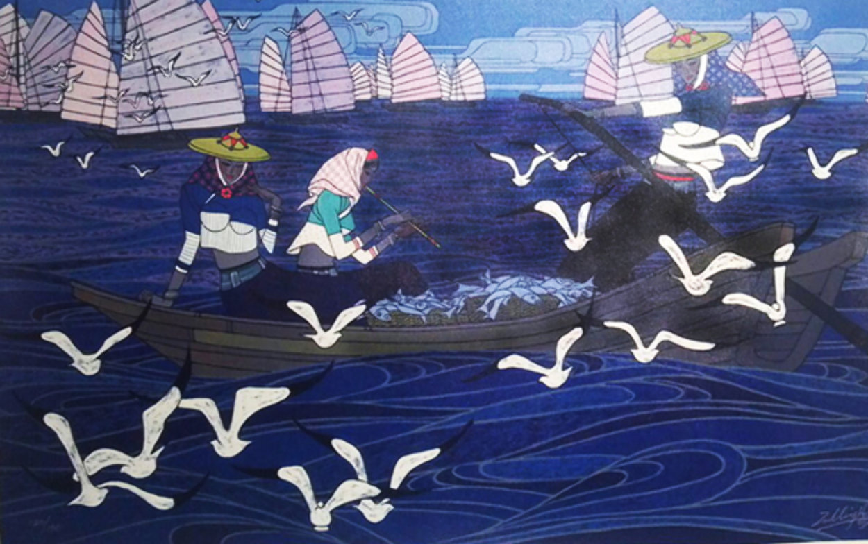 Rowing Home 2009 Limited Edition Print by Zu Ming Ho Rowing Home 2009 Limited Edition Print by Zu Ming Ho