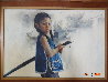 Little Rowing Girl 1972 31x43 Huge Original Painting by Wai Ming - 1