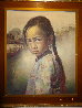 Ponytail Girl 1973 26x22 Original Painting by Wai Ming - 1
