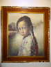 Ponytail Girl 1973 26x22 Original Painting by Wai Ming - 3
