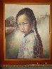 Ponytail Girl 1973 26x22 Original Painting by Wai Ming - 5