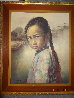 Ponytail Girl 1973 26x22 Original Painting by Wai Ming - 6