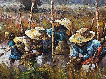 Tea Time 30x41 Original Painting - Wai Ming Tea Time 30x41 Original Painting - Wai Ming