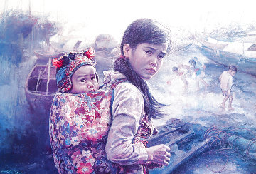 Mother and Child #1 1976 Limited Edition Print - Wai Ming Mother and Child #1 1976 Limited Edition Print - Wai Ming