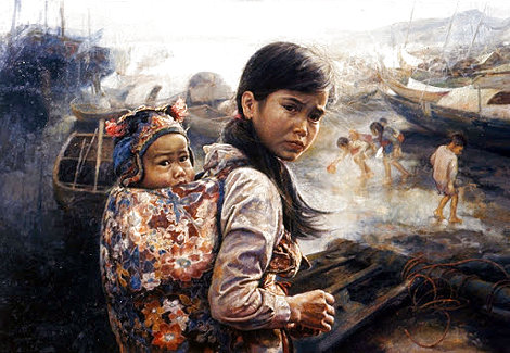 Mother And Child I 1972 Limited Edition Print - Wai Ming
