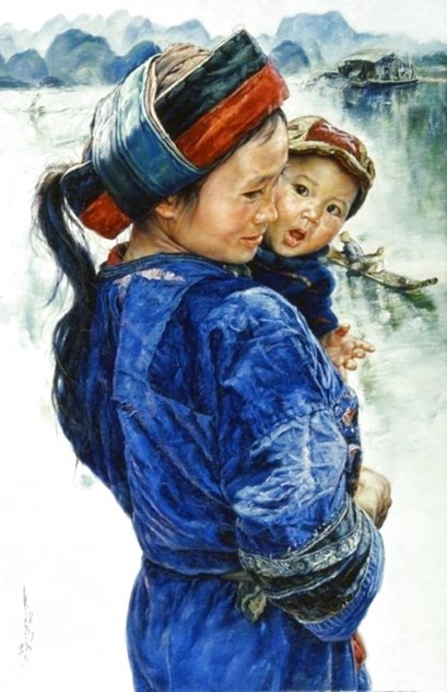 Mother and Child #2 1984 Limited Edition Print by Wai Ming