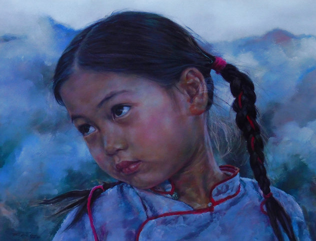 Little Fish Girl AP 1980 Limited Edition Lithograph by Wai Ming - For Sale  on Art Brokerage