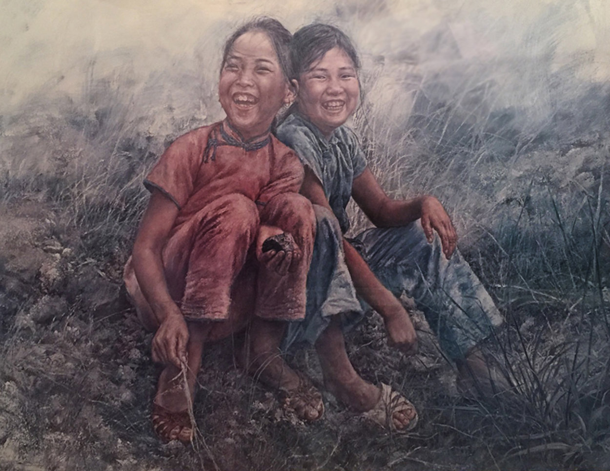 Girls in Grass 1977 Limited Edition Print by Wai Ming Girls in Grass 1977 Limited Edition Print by Wai Ming