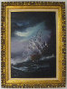 Untitled Seascape with Boat 1968 24x18 Original Painting by Ed Miracle - 1 Untitled Seascape with Boat 1968 24x18 Original Painting by Ed Miracle - 1