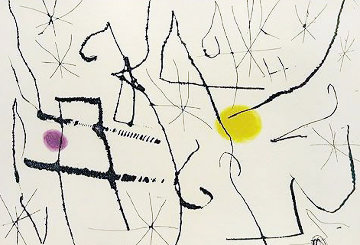 Cantic Del Sol, Plate 13 1975 Limited Edition Print - Joan Miro Cantic Del Sol, Plate 13 1975 Limited Edition Print - Joan Miro