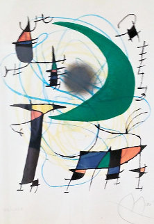 Green Moon 1972 Limited Edition Print - Joan Miro Green Moon 1972 Limited Edition Print - Joan Miro