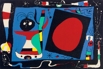 La Femme Au Miroir 1956 HS Limited Edition Print - Joan Miro La Femme Au Miroir 1956 HS Limited Edition Print - Joan Miro