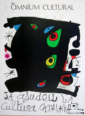Omnium Cultural Poster, Barcelona Poster 1974 Limited Edition Print - Joan Miro