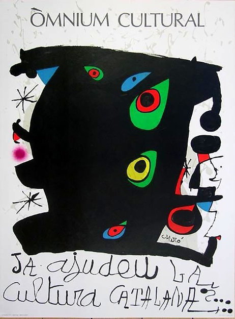 Omnium Cultural Poster, Barcelona Poster 1974 Limited Edition Print - Joan Miro