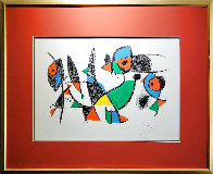 Lithograph Ix', Untitled - Motif: Frog, Fish And Bird HS Limited Edition Print by Joan Miro - 2