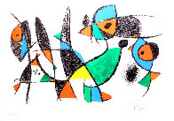Lithograph Ix', Untitled - Motif: Frog, Fish And Bird HS Limited Edition Print by Joan Miro - 3