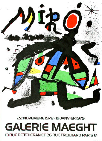 Galerie Maeght Exhibition Poster 1979 Limited Edition Print - Joan Miro
