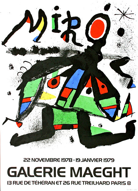 Galerie Maeght Exhibition Poster 1979 Limited Edition Print - Joan Miro