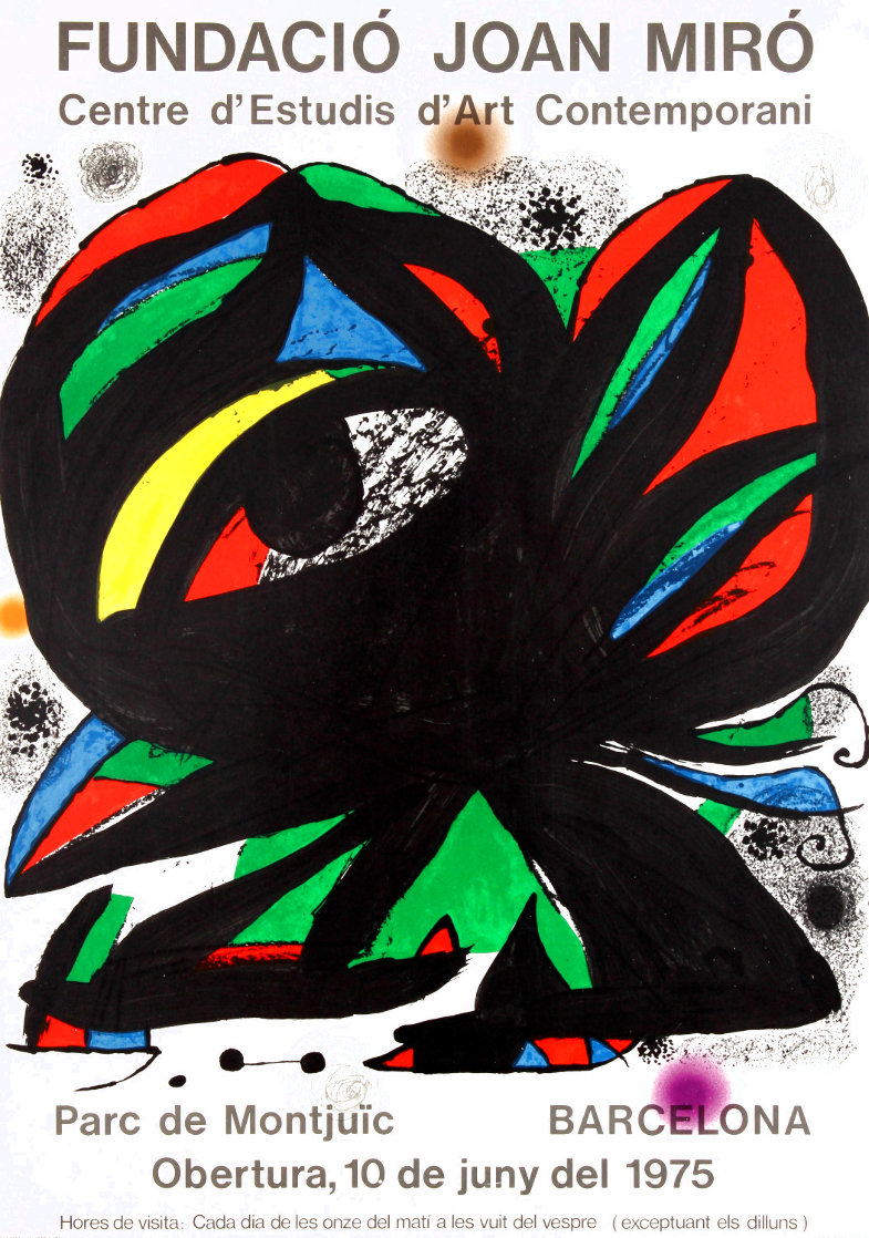 Fundació Joan Miró’ Barcelona Exhibition Poster 1975 Limited Edition Print by Joan Miro Fundació Joan Miró’ Barcelona Exhibition Poster 1975 Limited Edition Print by Joan Miro