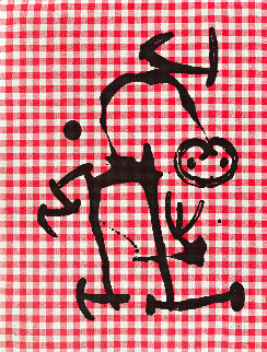 l'illetre Aux Carreaux Rouges 1969 32x24 HS Limited Edition Print - Joan Miro