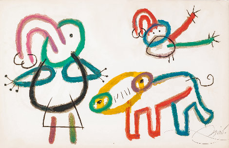 L'enfance D'ubu:  Plate 13 1975 HS - Framed Limited Edition Print - Joan Miro
