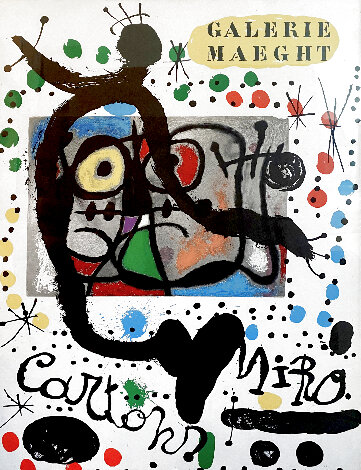 Galerie Maeght Cartons Exhibition Poster 1965 Limited Edition Print - Joan Miro