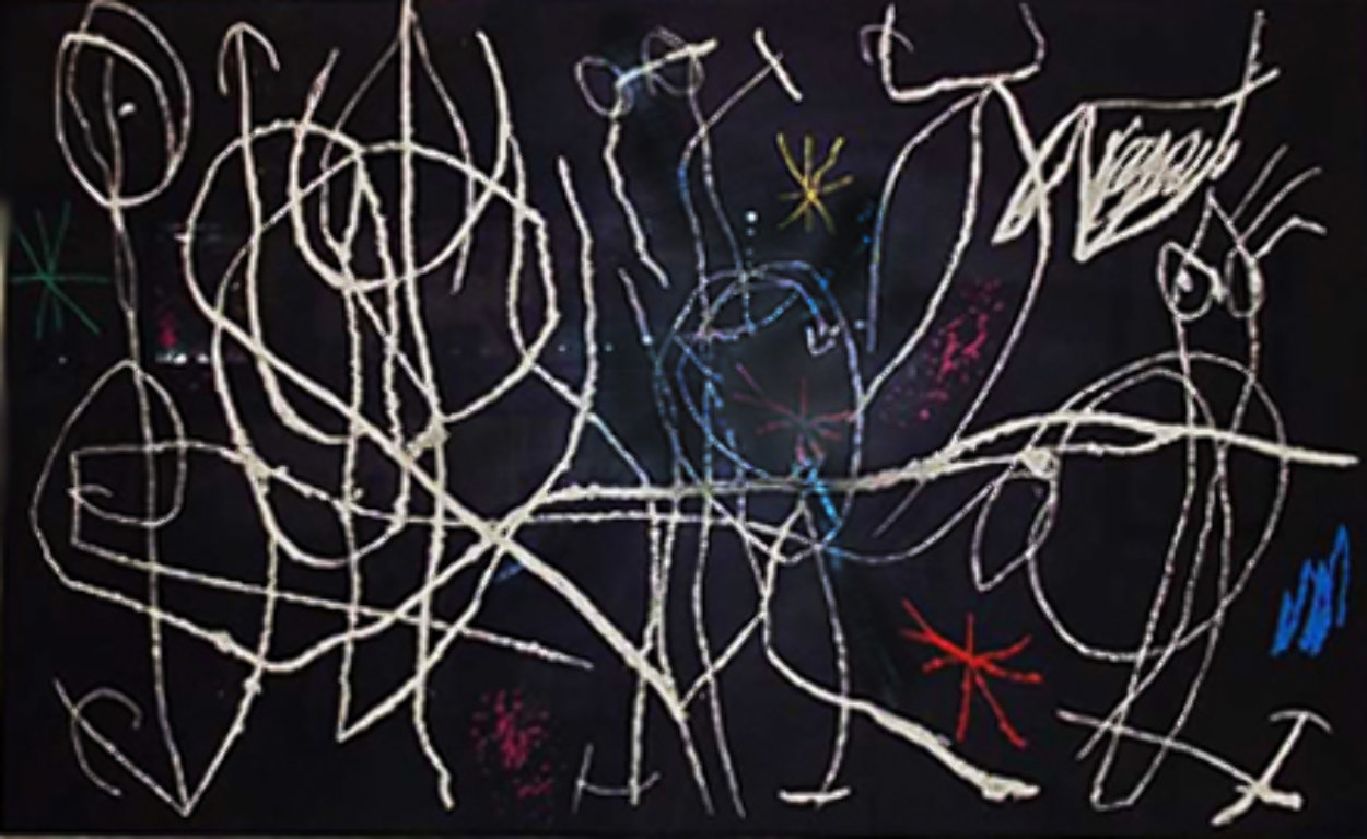 L'invitee Du Dimanche, Fond Noir I HS Limited Edition Print by Joan Miro L'invitee Du Dimanche, Fond Noir I HS Limited Edition Print by Joan Miro