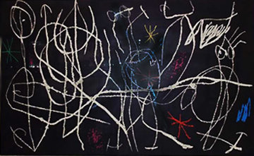 L'invitee Du Dimanche, Fond Noir I HS Limited Edition Print - Joan Miro L'invitee Du Dimanche, Fond Noir I HS Limited Edition Print - Joan Miro