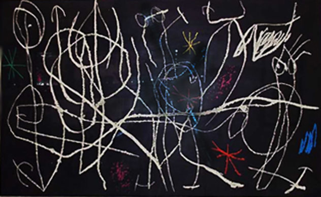 L'invitee Du Dimanche, Fond Noir I HS Limited Edition Print by Joan Miro