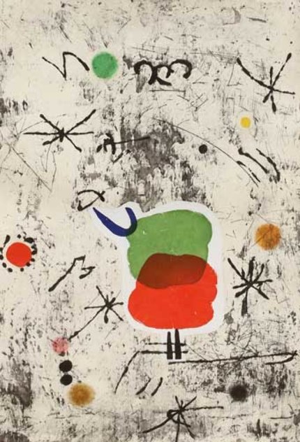 Serie Personatges I Estels: Plate 1 1979 HS Limited Edition Print by Joan Miro