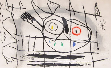 Couple D'oiseaux II 1966 Limited Edition Print - Joan Miro Couple D'oiseaux II 1966 Limited Edition Print - Joan Miro