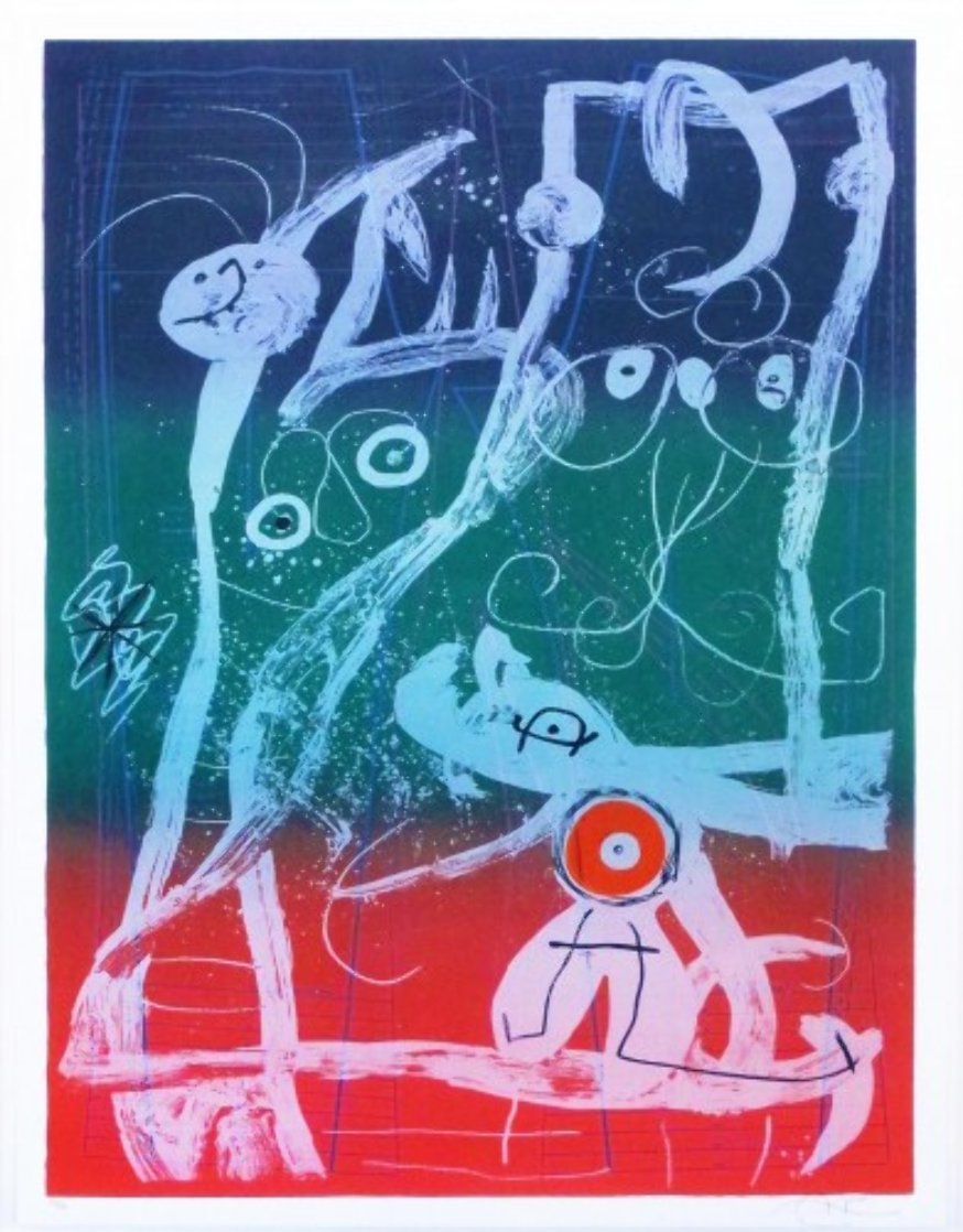 Le Delire du Couturier Bleu Rouge Vert 1969 Limited Edition Print by Joan Miro Le Delire du Couturier Bleu Rouge Vert 1969 Limited Edition Print by Joan Miro