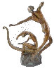 Harp Player Bronze Sculpture 25 in Sculpture by Misha Frid - 0