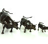 Wall Street Bulls Bronze Sculptures (Set of 3) Sculpture by Arturo Di Modica - 0