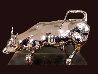 Charging Bull (Wall Street) Polished Stainless Sculpture 2000 42 in - Huge Sculpture by Arturo Di Modica - 0