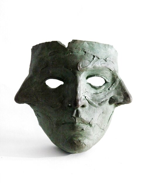 Greek Theatre Mask Unique Terracotta Sculpture 2024 7 in Sculpture by Magdalena Modrić Greek Theatre Mask Unique Terracotta Sculpture 2024 7 in Sculpture by Magdalena Modrić