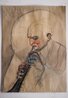 Man with a Clarinet 2024 24x18 Mixed Media Original Painting by Magdalena Modrić - 1 Man with a Clarinet 2024 24x18 Mixed Media Original Painting by Magdalena Modrić - 1
