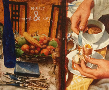 Honey Night And Day 39x39 Huge Original Painting - Anton Molnar