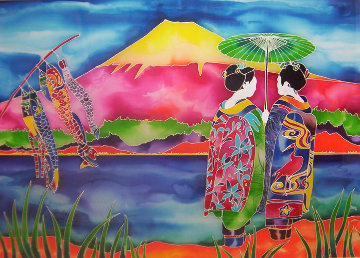 Mt Fugi Whispers 30x40 Huge Original Painting - Ron Mondz Mt Fugi Whispers 30x40 Huge Original Painting - Ron Mondz